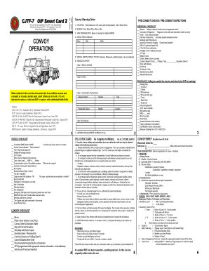 convoy safety brief smart card|army convoy request form.